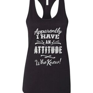Country Angel Racerback Tank Top-Apparently I Have An Attitude